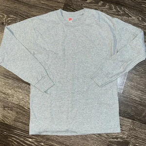 Youth Large plain gray long sleeve